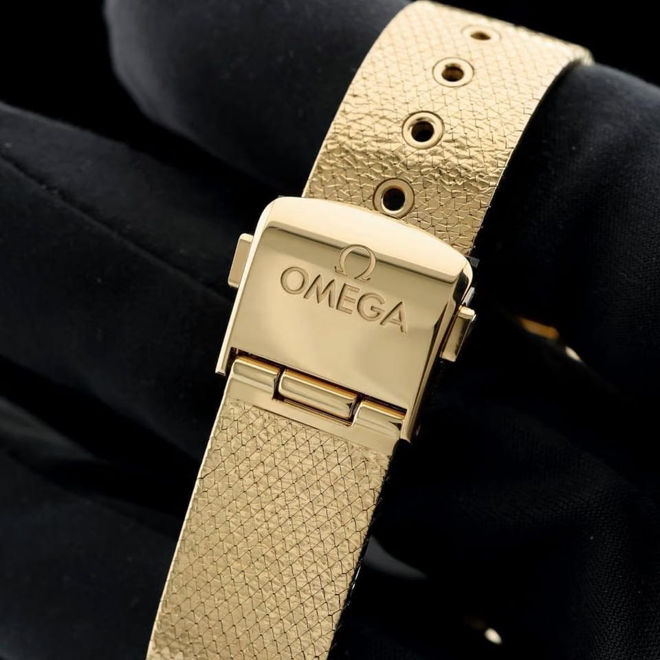 Omega De Ville Trésor36mm Moonshine‑Gold Snow-Setting 768 Diamanten Ref. 428.55.36.60.99.002 B+P