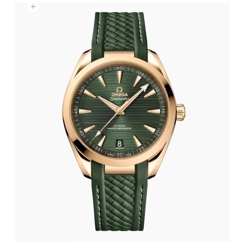 Omega Seamaster Aqua Terra150 M Moonshine Gold Green Dial NEW UNWORN