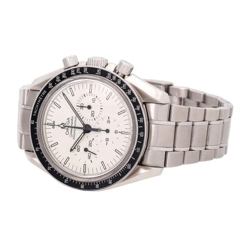 Omega Speedmaster Professional Moonwatch'Albino' Ref. 3593.20.00 Herren Armbanduhr. Box & Papiere.
