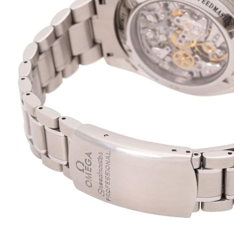 Omega Speedmaster Professional Moonwatch'Albino' Ref. 3593.20.00 Herren Armbanduhr. Box & Papiere.