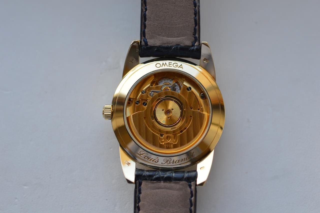Omega Louis Brandt Perpetual Calendar Automatic 18 K Yellow Gold Full Set NOS