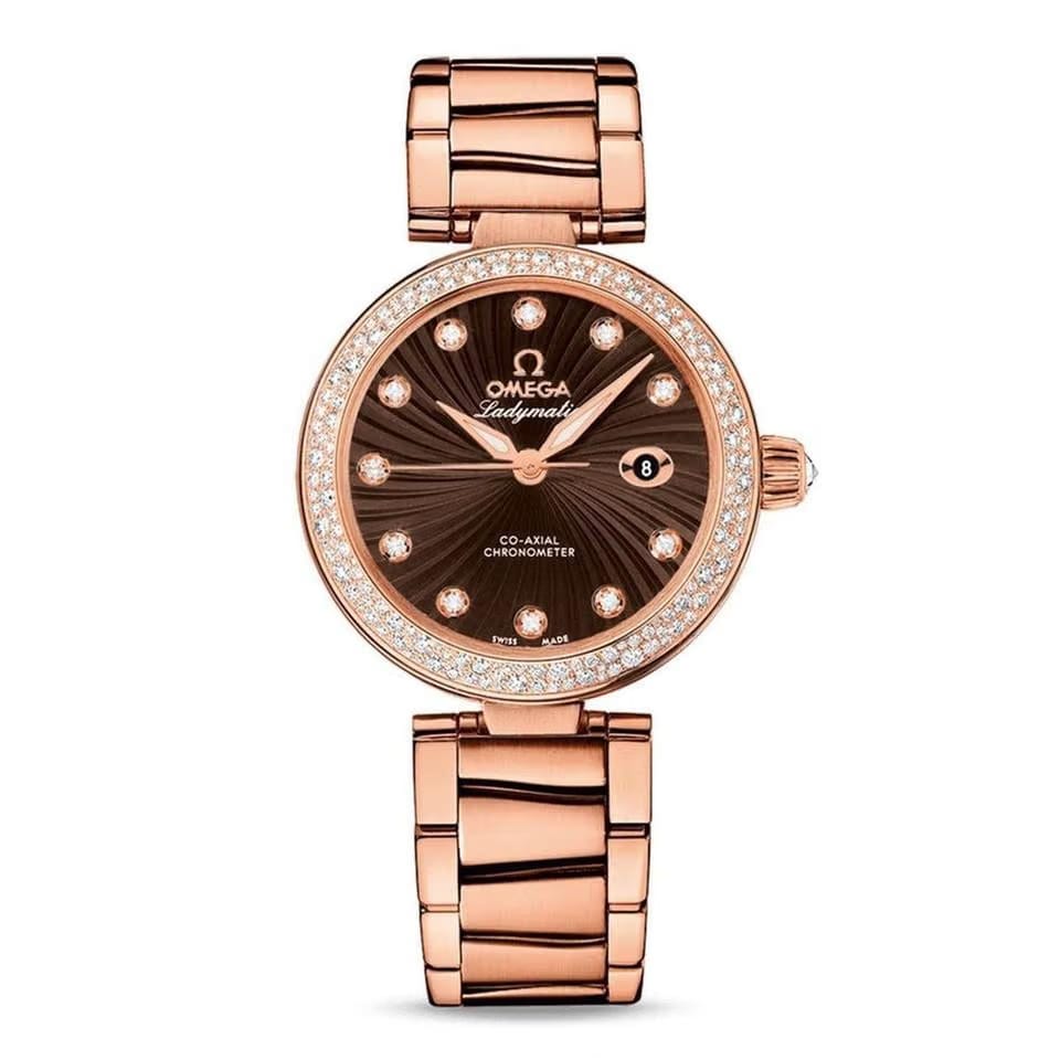 Omega De Ville Ladymatic18k Rose Gold Auto Watch 425.65.34.20.63.002