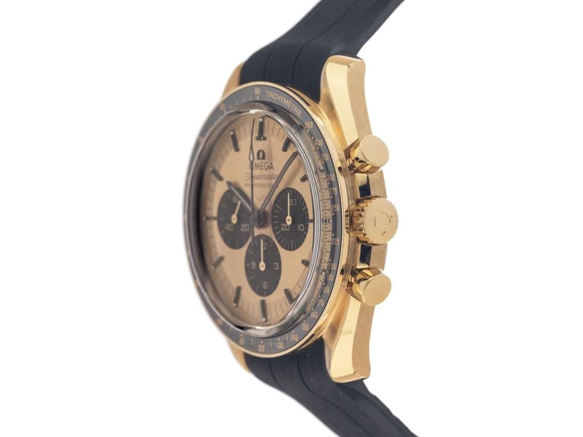 Omega Speedmaster Professional Moonwatch18kt Moonshine-Gold Ref.310.62.42.50.99.001 2024 Full Set Ungetragen Speedmaster Moonwatch Professional 18kt Moonshine™-Gold Faltschließe