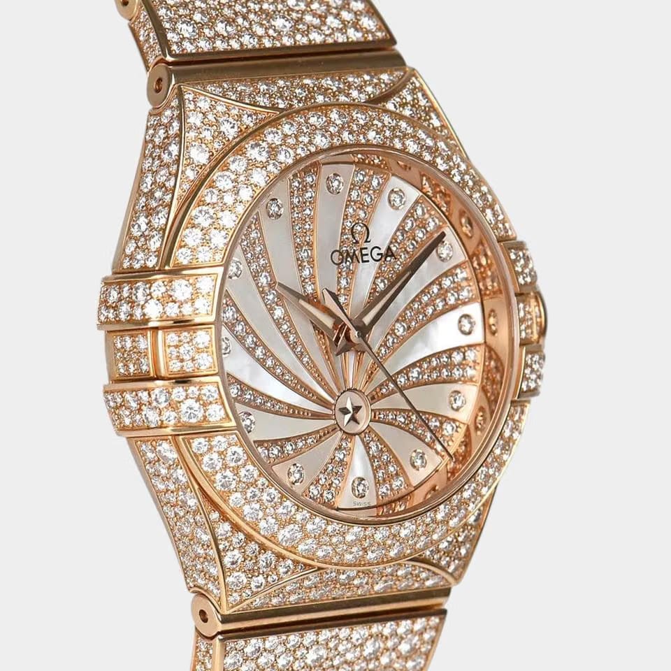 Omega Constellation Ladies Red gold / 31 mm / Box&Papers / 123.55.31.20.55.006