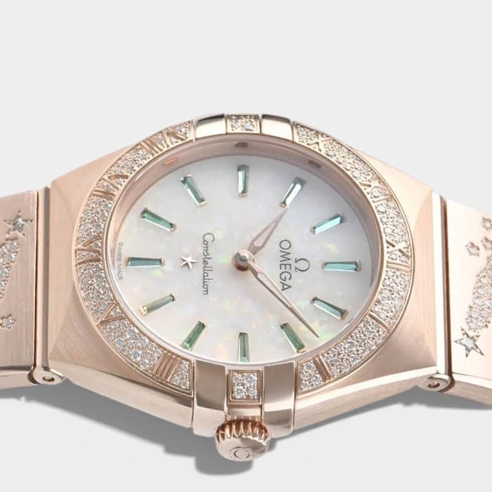 Omega Constellation Diamond&Emerald / Rose gold / 28 mm / 131.55.28.60.99.004