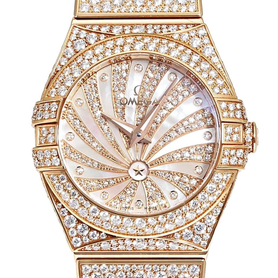 Omega Constellation Quartz123.55.24.60.55.009 Quartz Red Gold New