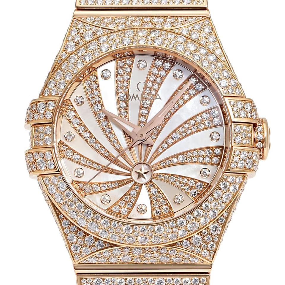 Omega Constellation Ladies123.55.31.20.55.006 Automatic Red Gold New