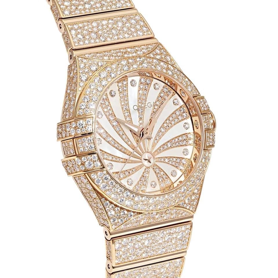 Omega Constellation Ladies123.55.31.20.55.006 Automatic Red Gold New