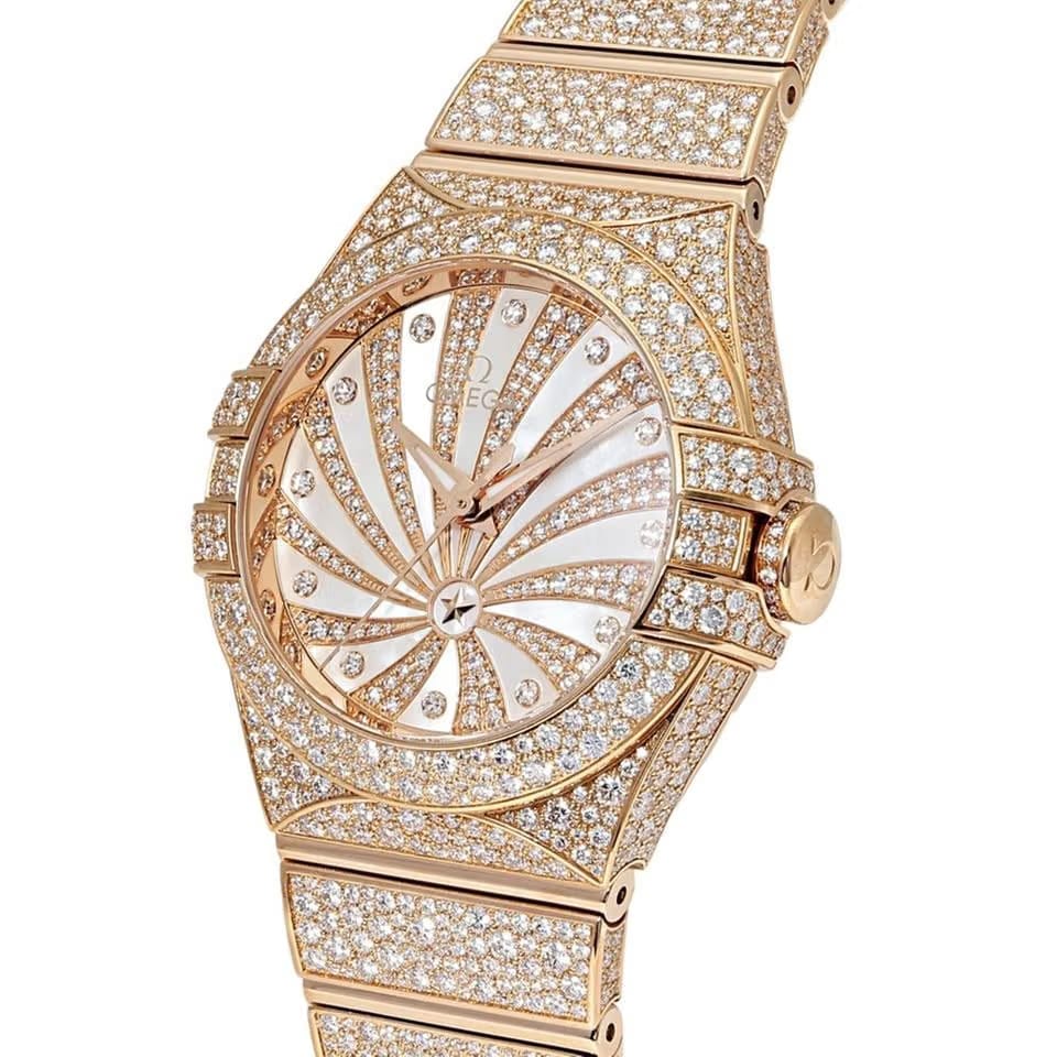 Omega Constellation Ladies123.55.31.20.55.006 Automatic Red Gold New