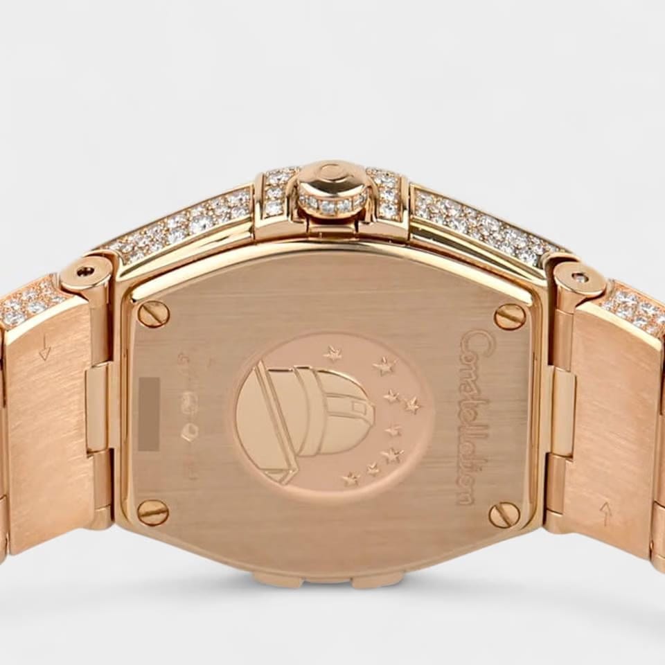 Omega Constellation Quartz Diamonds / Red Gold / 24mm / Box&Papers / 123.55.24.60.55.0