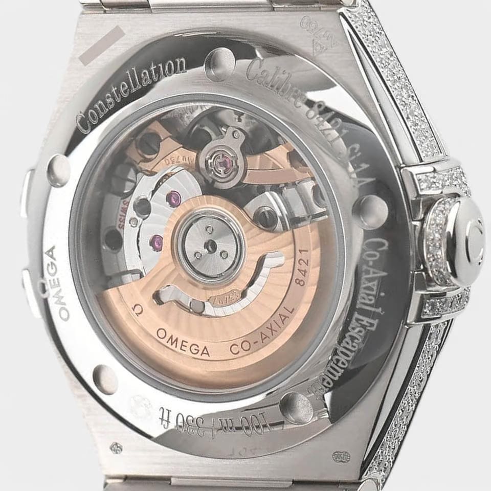 Omega Constellation Ladies Chronometer Diamonds / White Gold / 31 Box&Papers 123.55.31.20.55.007