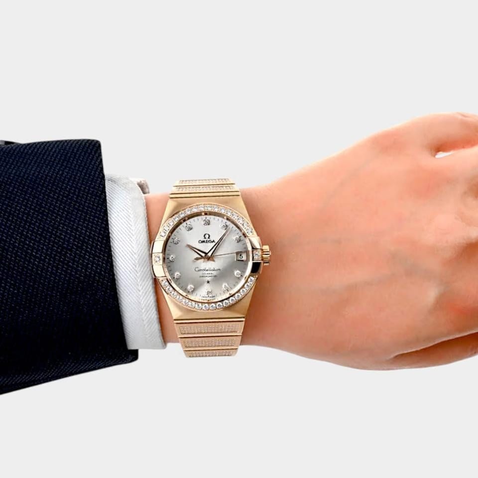 Omega Constellation Men Chronometer / Diamond / Red gold / 38mm Box&Papers 123.55.38.21.52.005