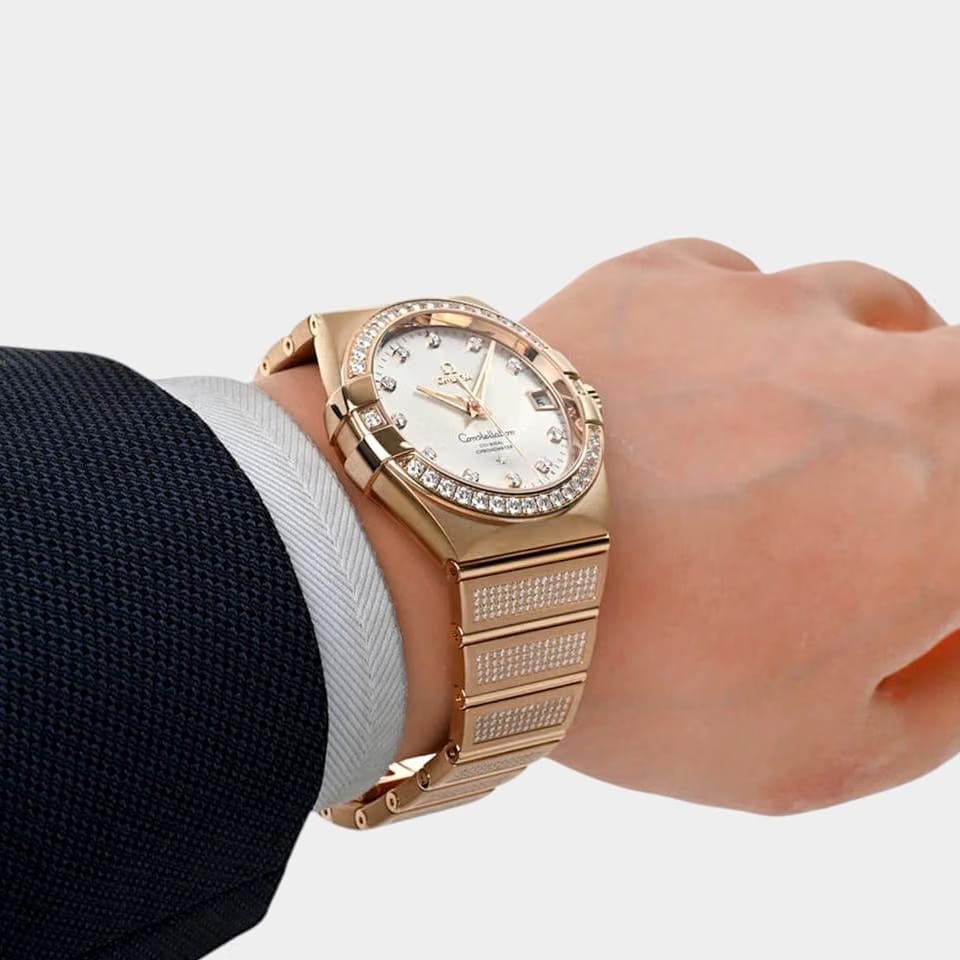 Omega Constellation Men Chronometer / Diamond / Red gold / 38mm Box&Papers 123.55.38.21.52.005