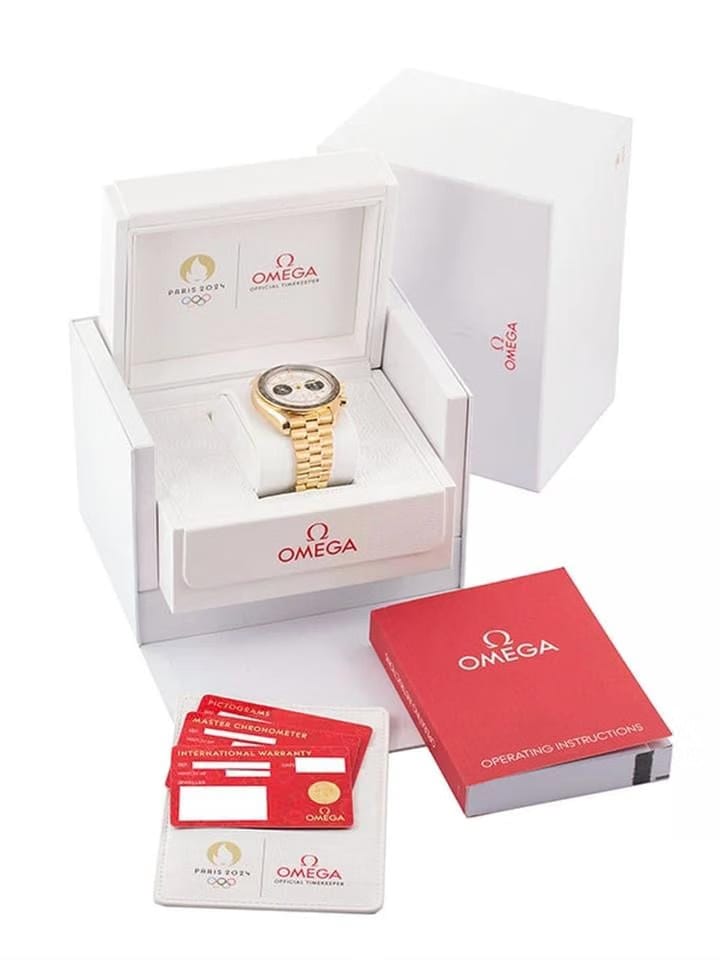 Omega Speedmaster Chronoscope43 MM IN ORO MOONSHINE 18 KT GIOCHI OLIMPICI REF. 522.60.43.51.02.001