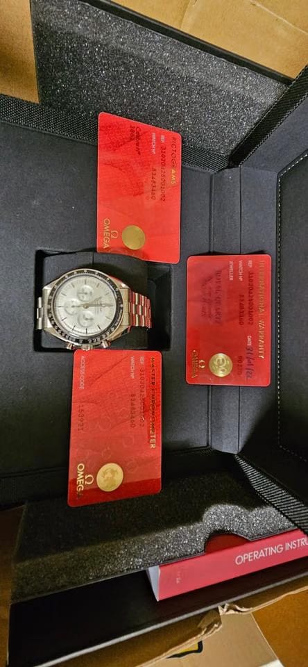 Omega Speedmaster Professional Moonwatch Co-Axial Master Chronometer OMEGA SPEEDMASTER MOONWATCH WHITE GOLD CANOPUS COMPLETE SET
