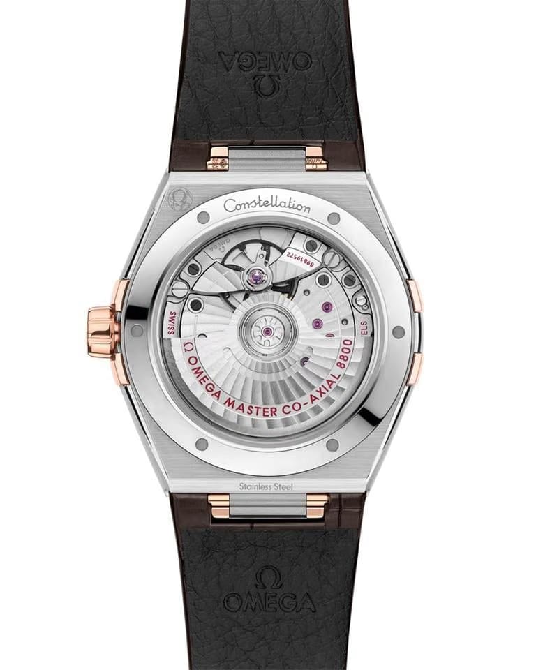 Omegaautomatic 39mm metal Alligator leather watch 131.23.39.20.02.001 BC