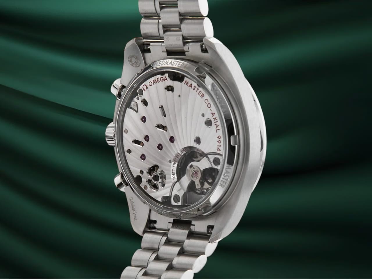 Omega Speedmaster NEW Moonphase Stainless Steel / Black Meteorite / Bracelet 304.30.43.52.01.001 2025 fullset