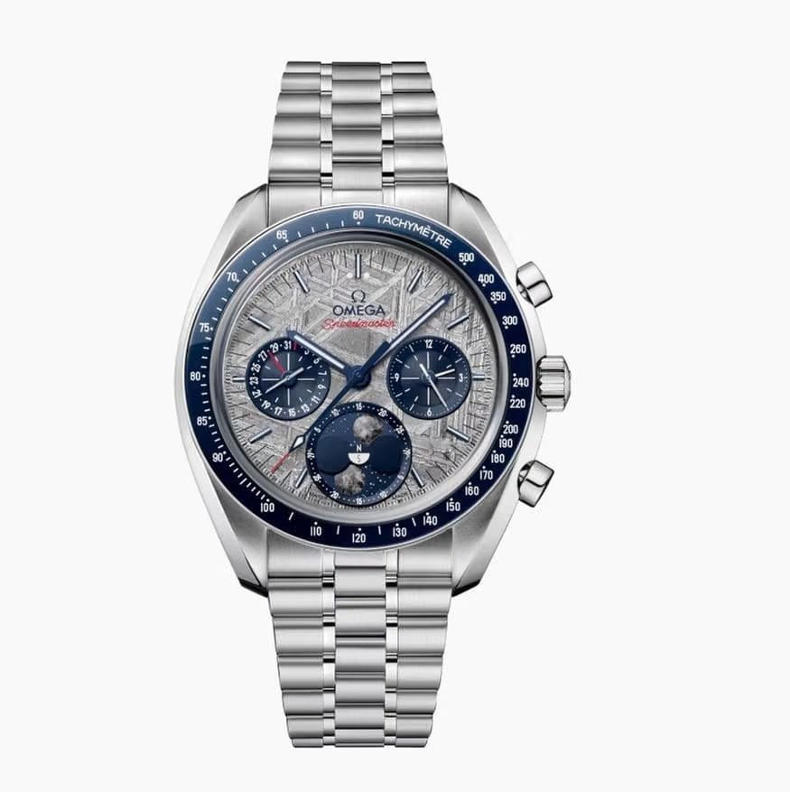 Omega Speedmaster Moonphase Chronograph Meteorite Dial NEW UNWORN