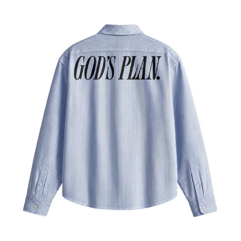 Forfksake God's Plan Blue Striped Shirt