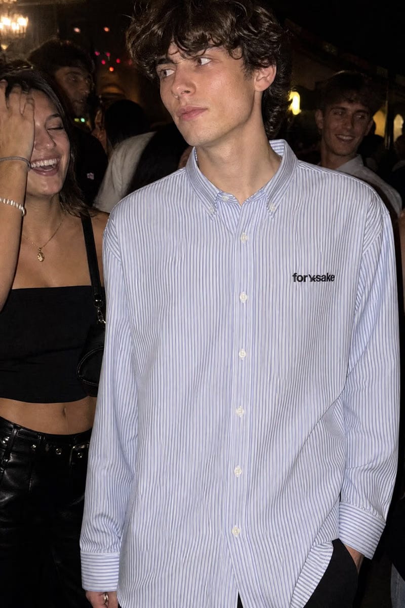 Forfksake God's Plan Blue Striped Shirt
