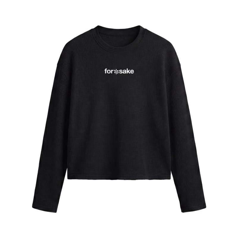 Forfksake Little Fucked Up Waffle Long Sleeve Black