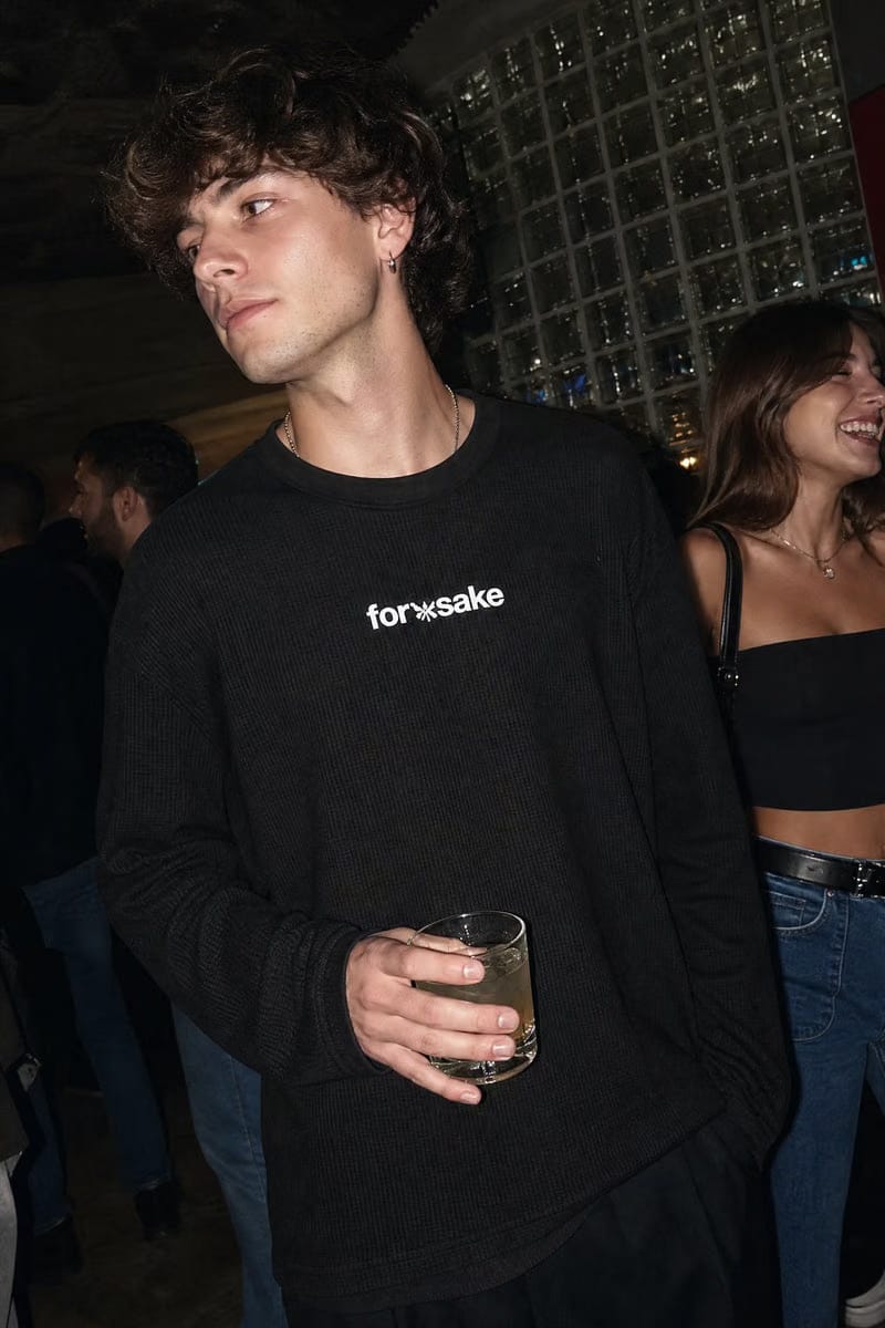 Forfksake Little Fucked Up Waffle Long Sleeve Black