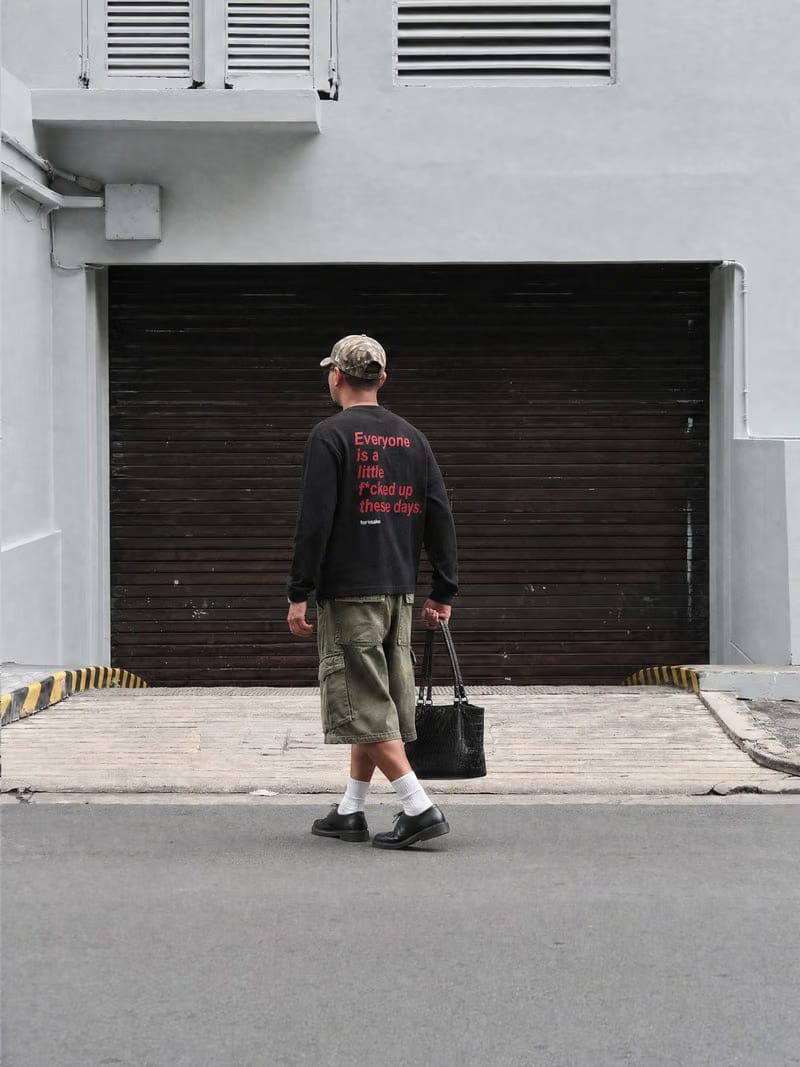 Forfksake Little Fucked Up Waffle Long Sleeve Black