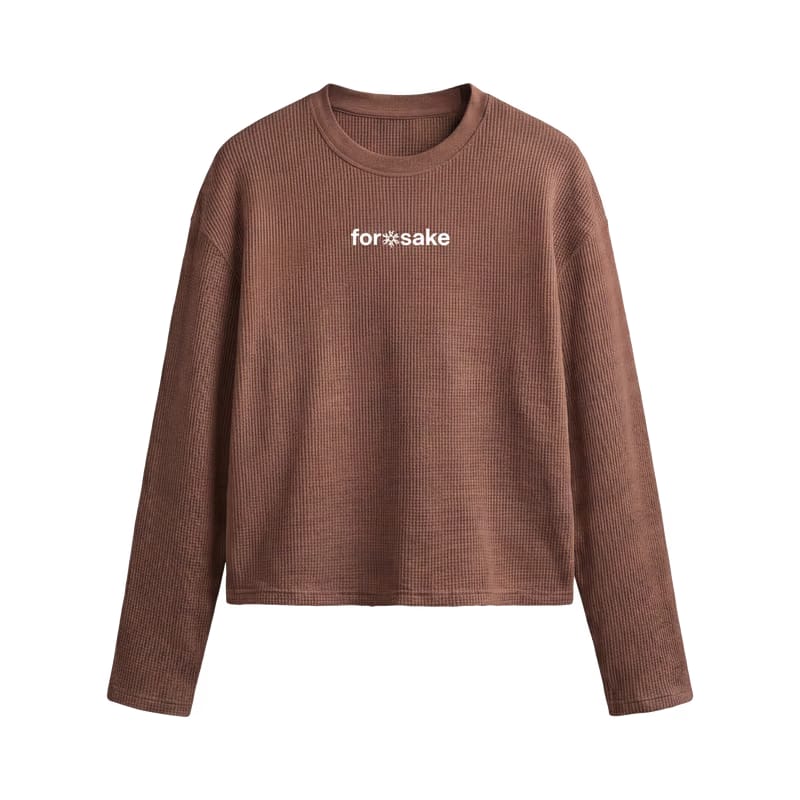 Forfksake Locally Hated Waffle Long Sleeve Brown