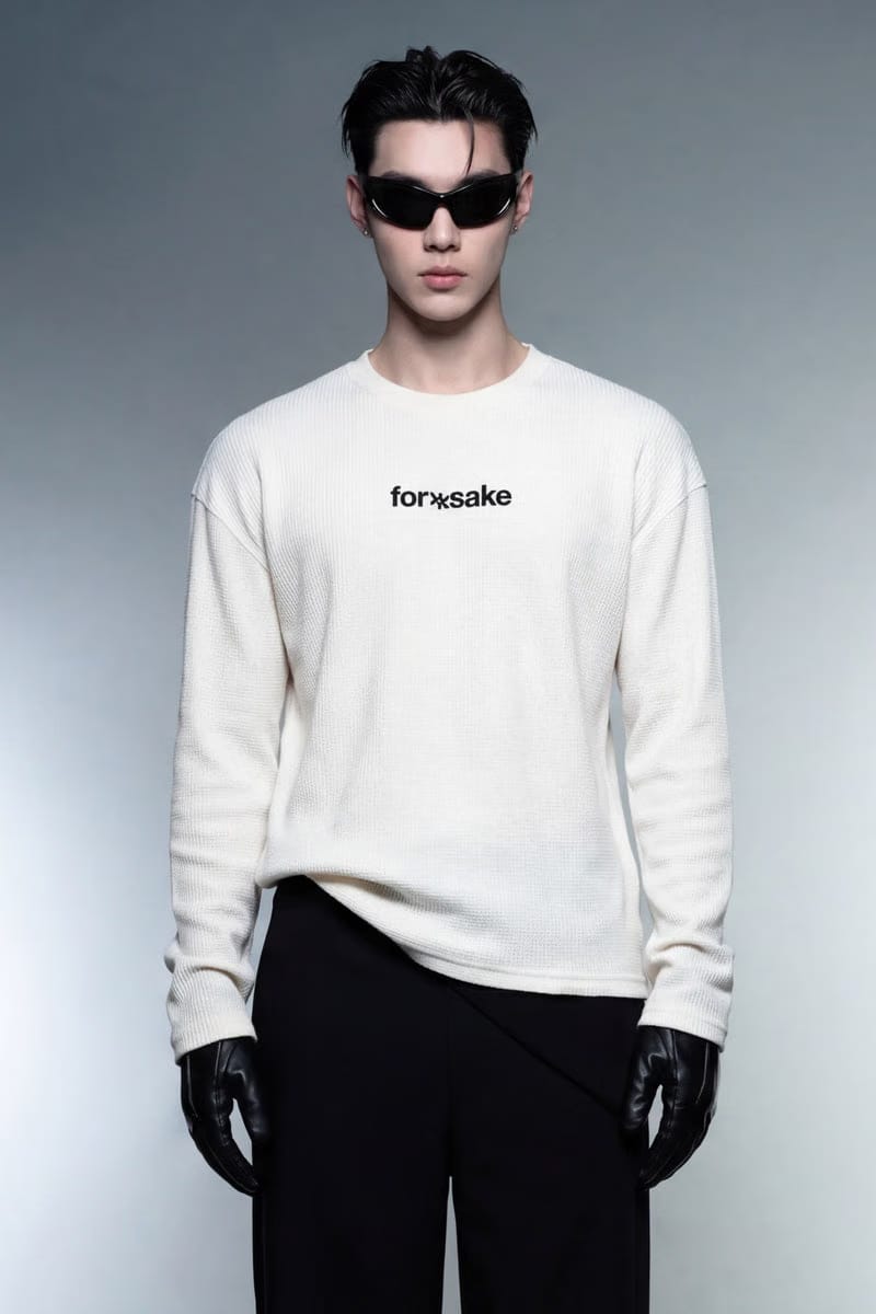 Forfksake Walkout Wafle Long Sleeve Off White