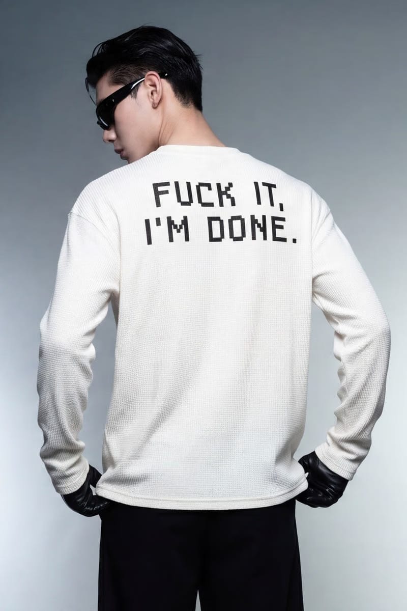 Forfksake Walkout Wafle Long Sleeve Off White