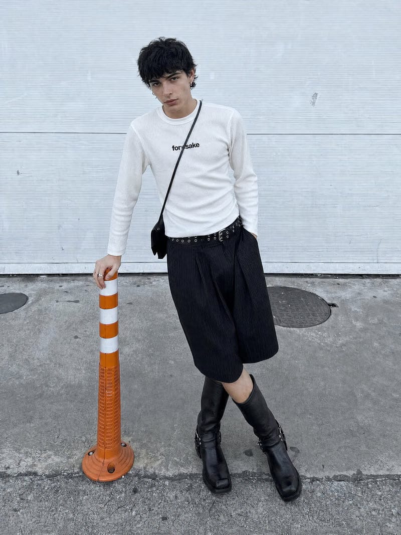 Forfksake Walkout Wafle Long Sleeve Off White