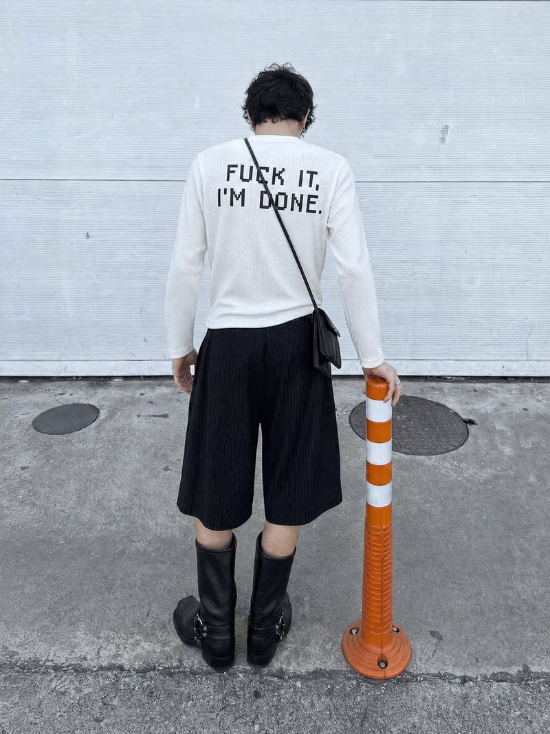 Forfksake Walkout Wafle Long Sleeve Off White