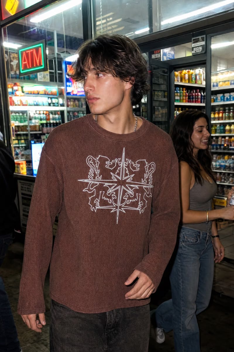 Myugen Axis Waffle Long Sleeve Brown