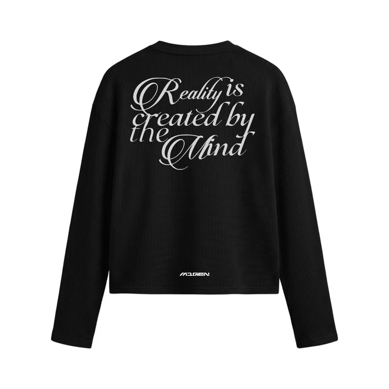 Myugen Construct Waffle Long Sleeve Black