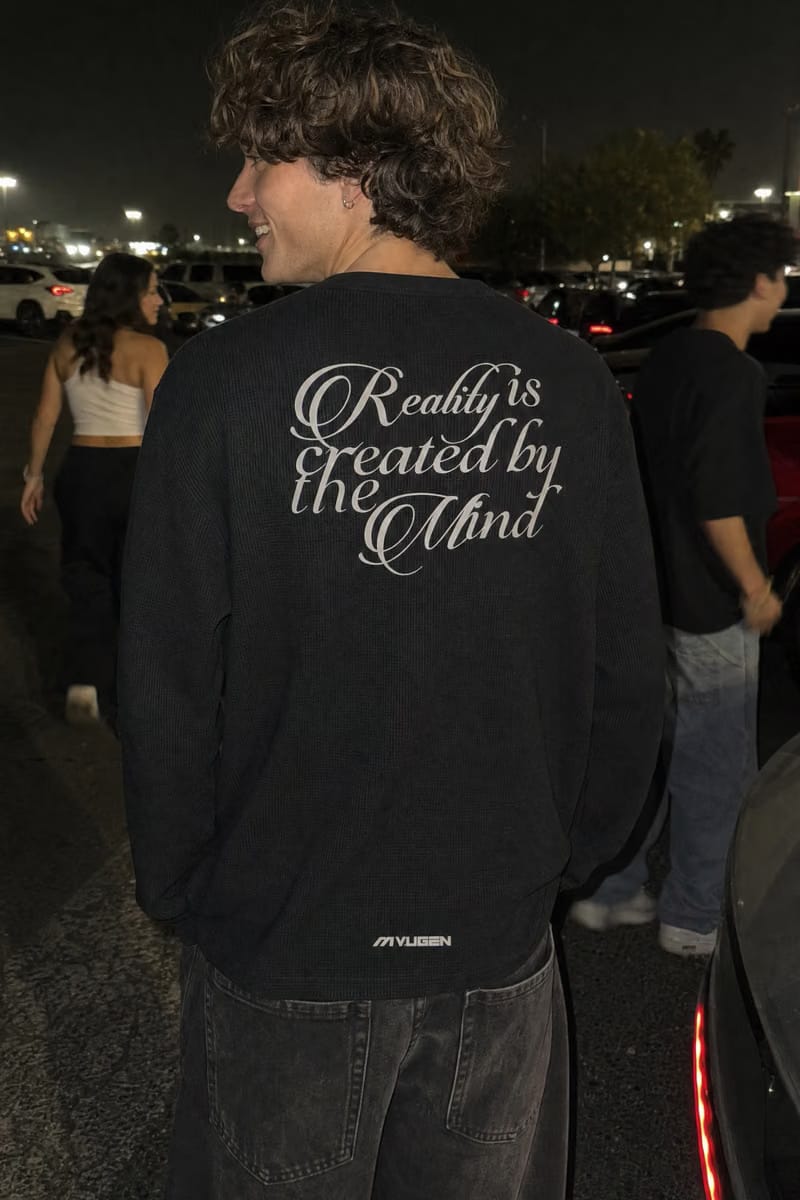 Myugen Construct Waffle Long Sleeve Black