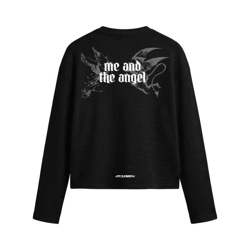 Myugen Duality Waffle Long Sleeve Black
