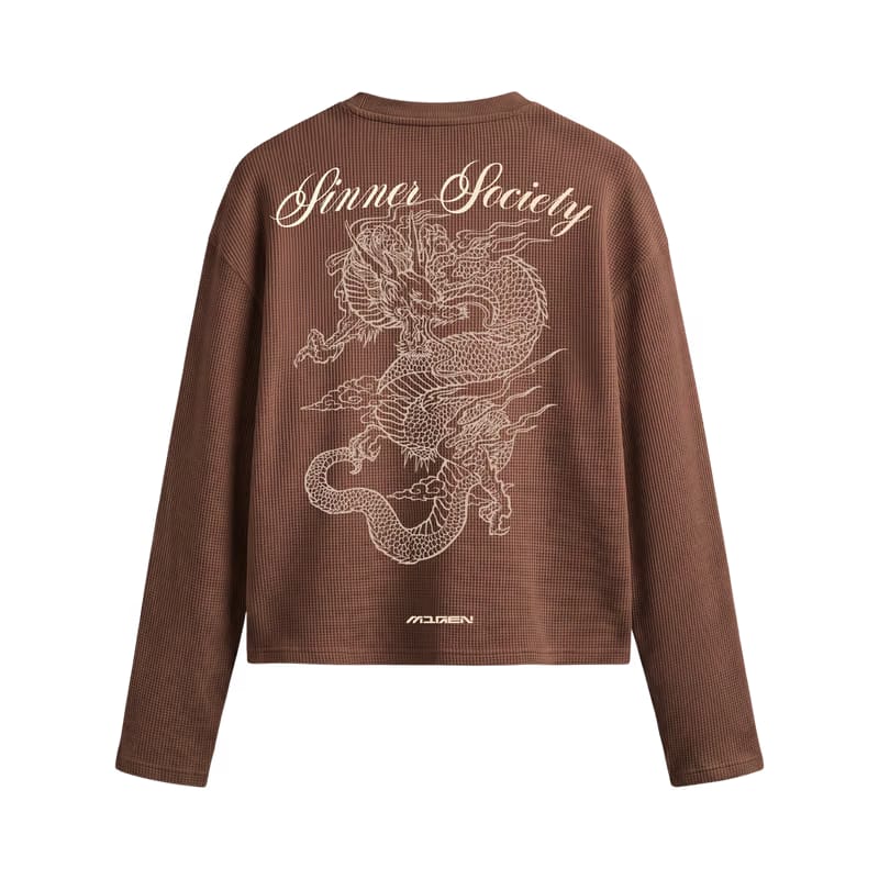 Myugen Sinner Society Waffle Long Sleeve Brown