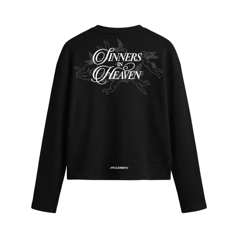 Myugen Sinners In heaven Waffle Long Sleeve Black