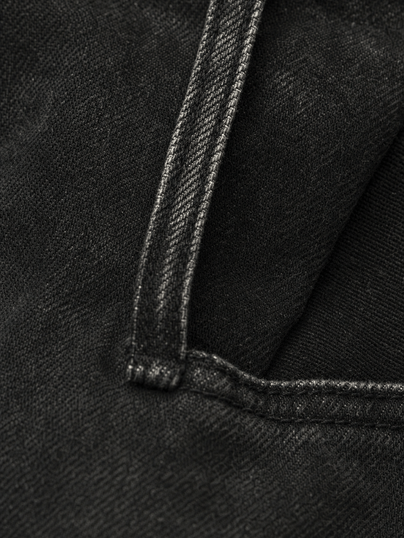 Myugen Runline Embroidered Denim — Black (Limited Edition)