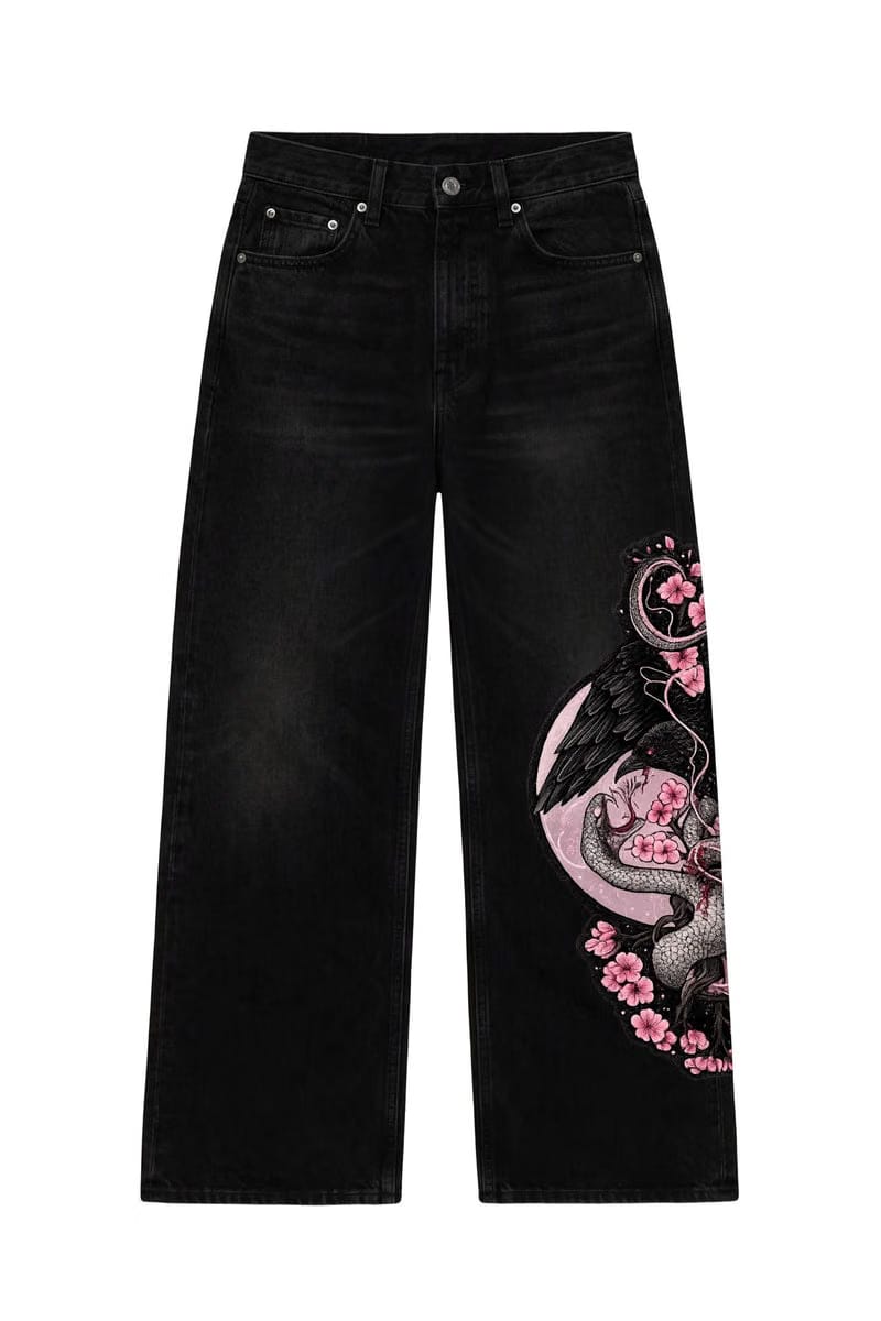 Off Supply Nocturne Bloom Embroidered Denim — Limited Edition