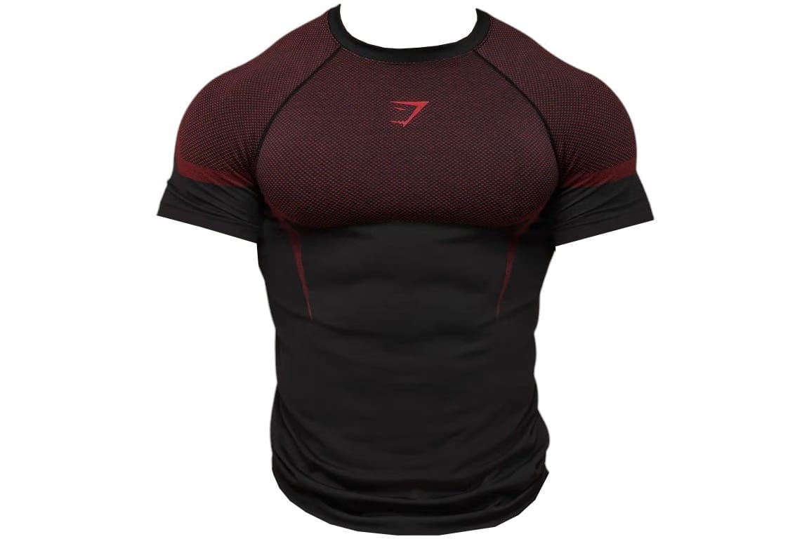 Gymshark Onyx 5.0 Seamless T-shirt Black/Carmine Red