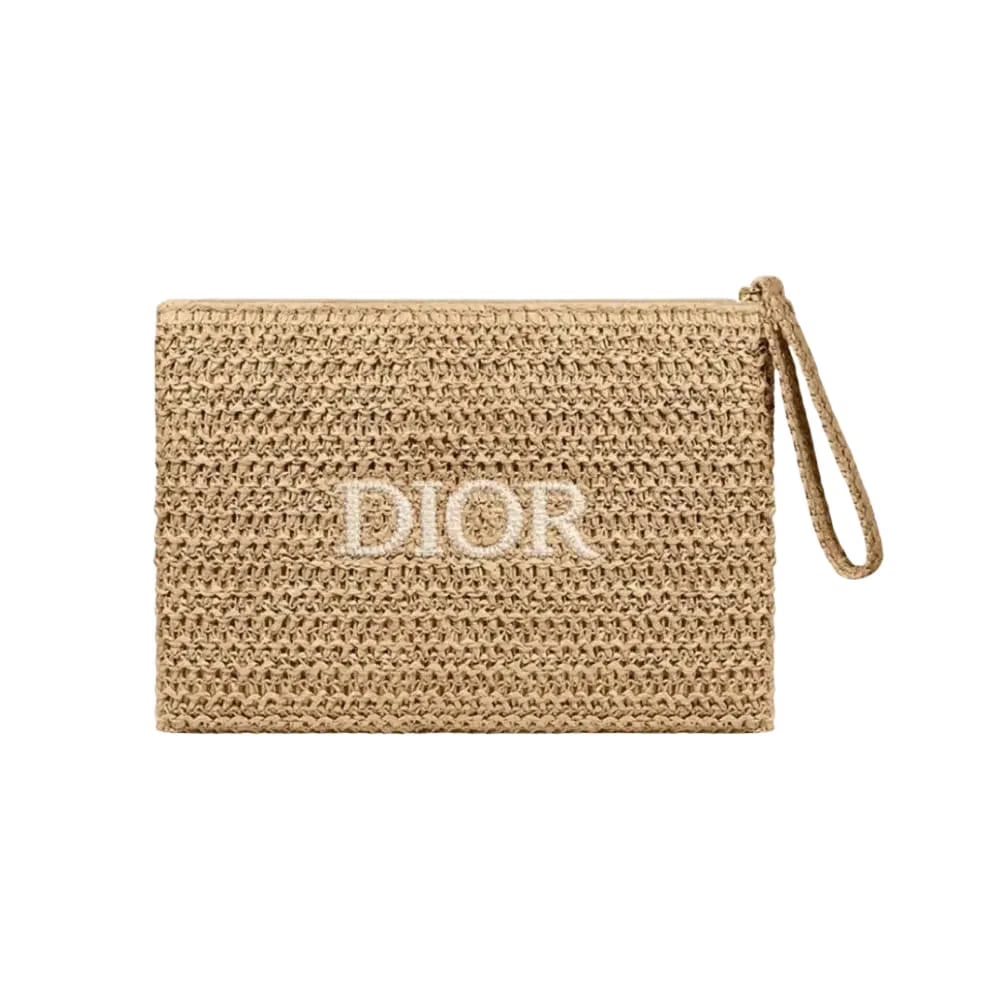 Dior Raffia Clutch