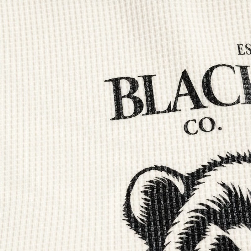 Blacklist Bear Basics Waffle T-Shirt Off White