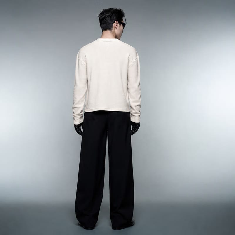Blacklist Bear Classic Waffle T-Shirt Off White