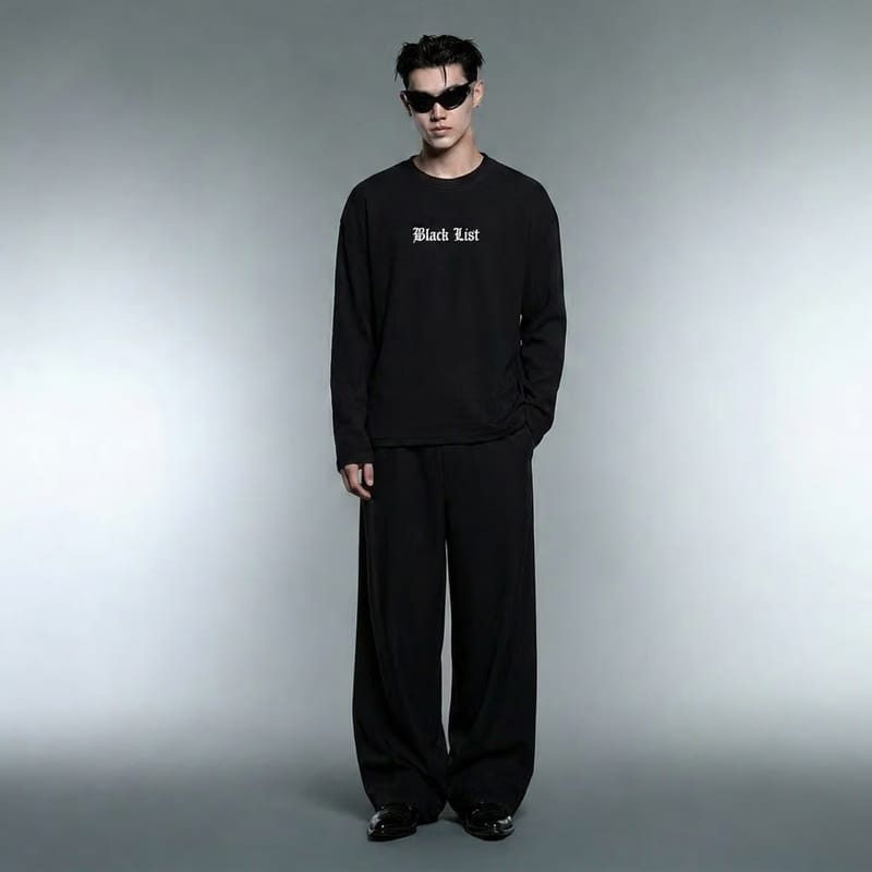 Blacklist Classic Noir Waffle T-Shirt Black
