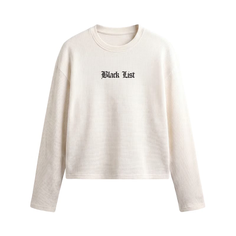 Blacklist Classic Noir Waffle T-Shirt Off White