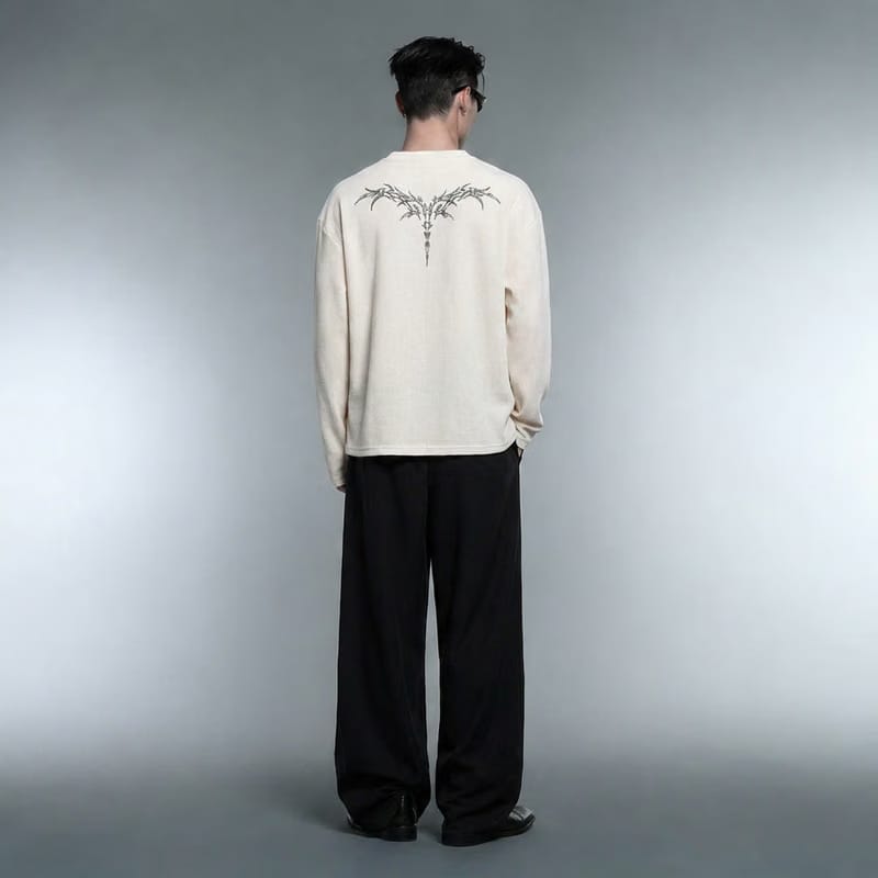 Blacklist Classic Noir Waffle T-Shirt Off White