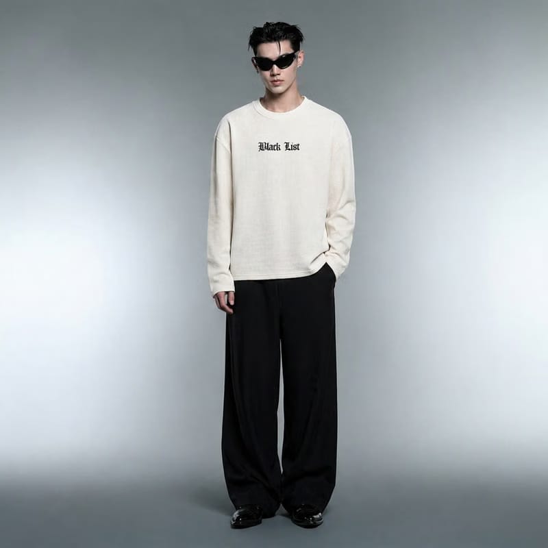 Blacklist Classic Noir Waffle T-Shirt Off White