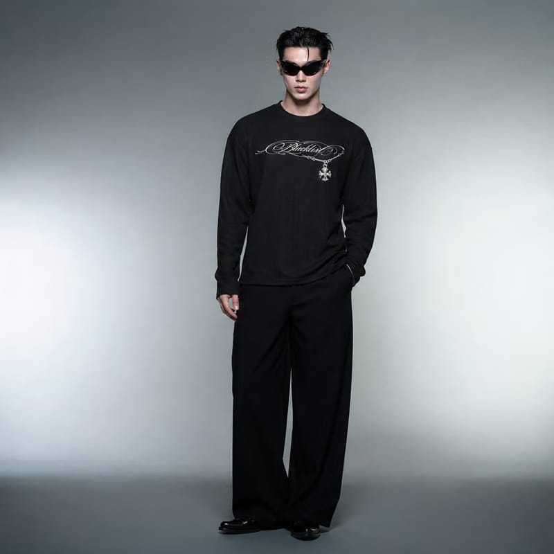 Blacklist Essence Waffle T-Shirt Black