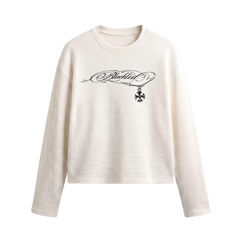 Blacklist Essence Waffle T-Shirt Off White